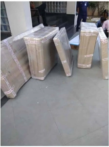 plastic wrapped furniture